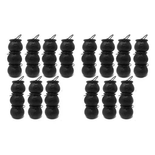 48 Pack Plastic Black Witch Candy Bowls Cauldrons,Pot with Handle ,for Halloween, Easter, St Patrick's Day Party Favors