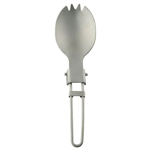 Ultralight Outdoor Titanium Camping Spoon Folding Fork Outdoor Camping Utensils Toothed Spoon.Compact and Space-saving