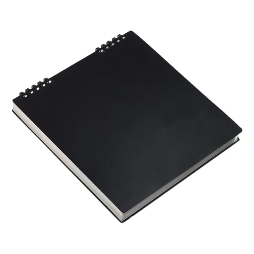 Sketch Book, Spiral Grid Sketchpad for Drawing Writing and Crafts, Top Bound Notebook for School and Travel, Black, 7.87 x 7.56 inches