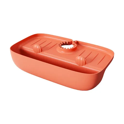 Kitchen Faucet Splash-Proof Draining Rack|Non-Slip Countertop Pad | Storage Rack Mat for Faucet to Keep Sponge|Orange Rack(Orange)