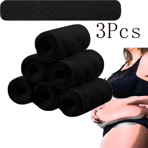 6 Pcs Bra Liners for Sweat,18x3 Inch 3 Layer Rectangle Cotton Under Breasts Pads for Women Absorb Sweating,Washable Bra Liners to Absorb Sweat for Women Sweating Supplies(Nude) Black