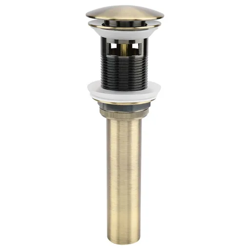 G1 1/4" Brass Bathroom Basin Sink Pop Up Drain Assembly with Over flow (Green Bronze)