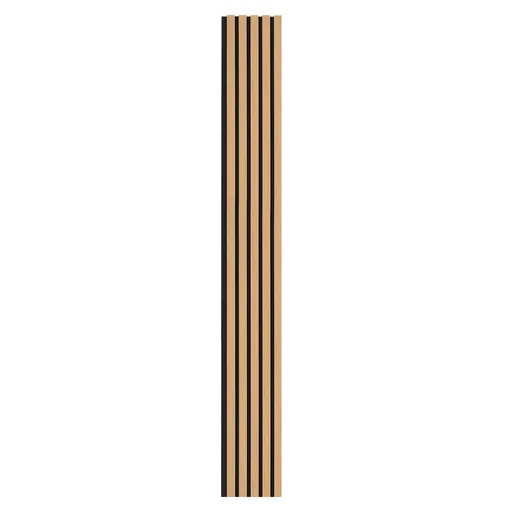 Wood Slat Acoustic Panels, 7.9 x 94.5 inch, MDF Accent Wooden Wall Panels for Modern Interior Wall Decor, Faux Wood Wall Board Panels for Noise Reduction, Light Oak