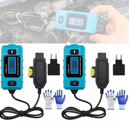 Automotive Circuit Fault Probe Tester, 20A 48V Car Relay Fuse Blade Checker with Blue Backlit LCD Screen & Front Light, Portable High-Precision Current Tester