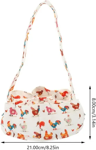 Egg Collecting Apron Chicken Egg Gathering Basket with 7 Pouches Fresh Egg Holding Apron with 15 Pockets