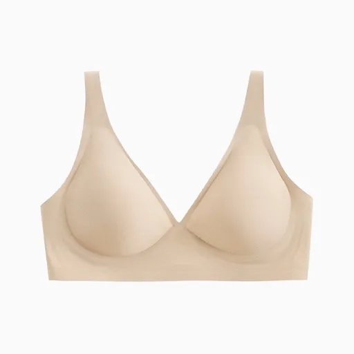 Light skin tone Women's Seamless Wireless Comfort Bra - Flexible Gel Support Deep V T-Shirt Bra(Size: M)