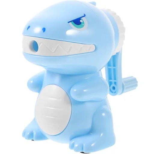 Cartoon Hand Pencil Sharpener Manual Animal Pencil Sharpeners School Hand Shake Pencil Sharpener for School Stationery Blue