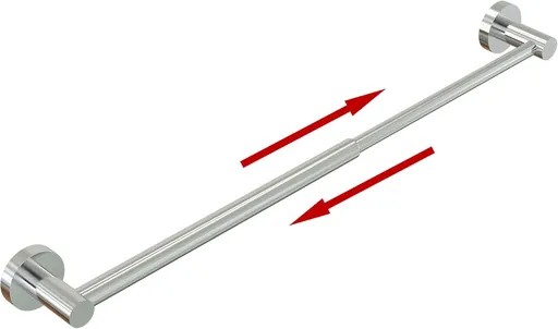 Towel Bar - Adjustable 304 Stainless Steel Holder for Bathroom (11.8inch-22.6inch) Sturdy and Rustproof Wall Mounted Rack Accessories, Silver… Silver