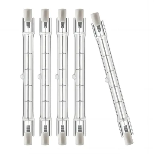 5pcs Double ended filament floodlight quartz tube lamp, Double ended halogen tube floodlight, dimmable heating tube