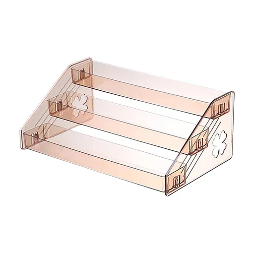3 Tier Acrylic Riser Shelf, Clear Countertop Organizer for Perfume Skincare Nail Polish and Essential Oil Bottles, Display Stand for Vanity