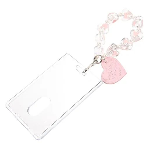 Clear Acrylic Card Holder Keychain, 1 Pack Visual Badge Holder for Office, Work, Daily Use and ID Display