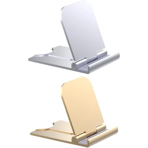 2-Piece Foldable Phone Tablet Stand Holder, Adjustable Viewing Angle for Desktop Use
