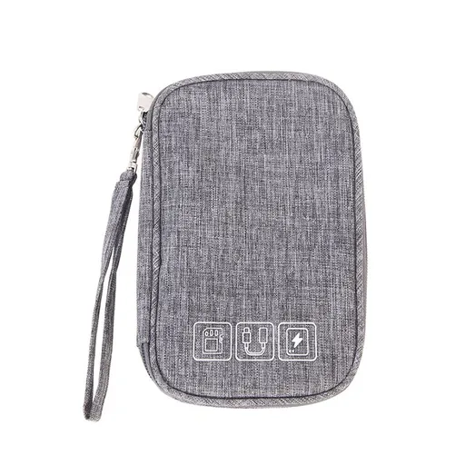 grey Electronic Organizer Bag,Electronic Organizer Travel Cable Accessories Case,Waterproof Electronic Accessories Organizer Bag