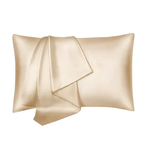 Satin Silk Pillowcase for Hair and Skin Soft Polyester Standard Size Set of 1 with Envelope Closure Anti Wrinkle Fade Resistant 24.8 x 16.9 Inch