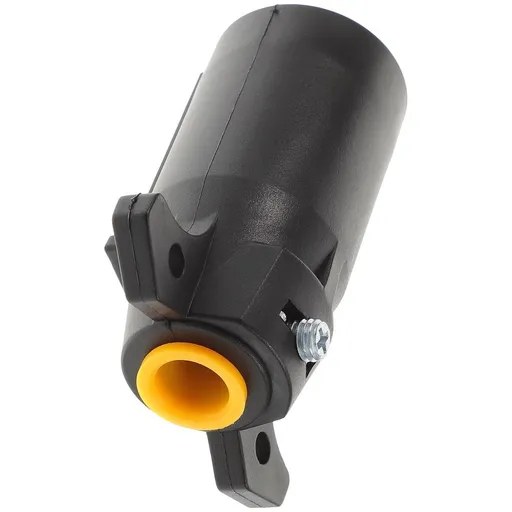 7-Pin Trailer Plug Connector for RV, Car, and Boat - Durable Black Electrical Adapter for Towing
