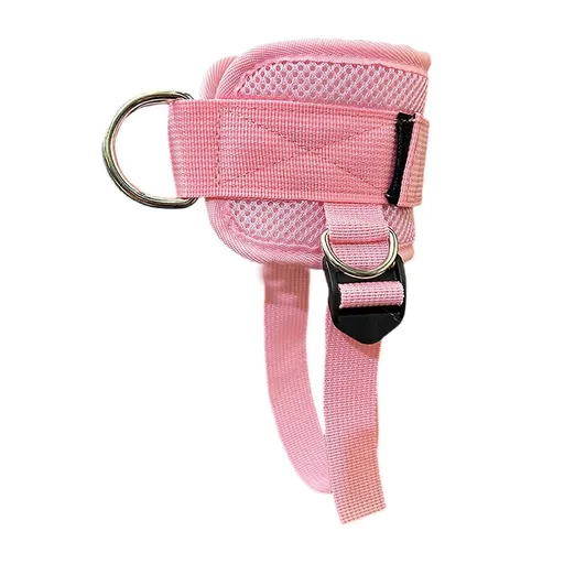 Ankle Strap for Cable Machines, Adjustable Leg & Glute Training Cuff for Gym & Home Workouts - Pink