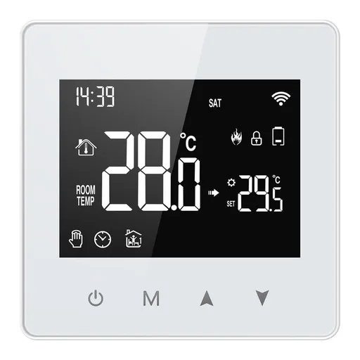 WiFi Wireless Smart Thermostat - For Water/Gas Boilers, LCD Screen, Programmable, Low Power Consumption