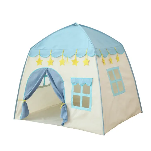 Cute Princess Tent for Girls, Princess Castle Play Tent Playhouse for Children Indoor and Outdoor Fun, 51"x 40" x 51 Blue
