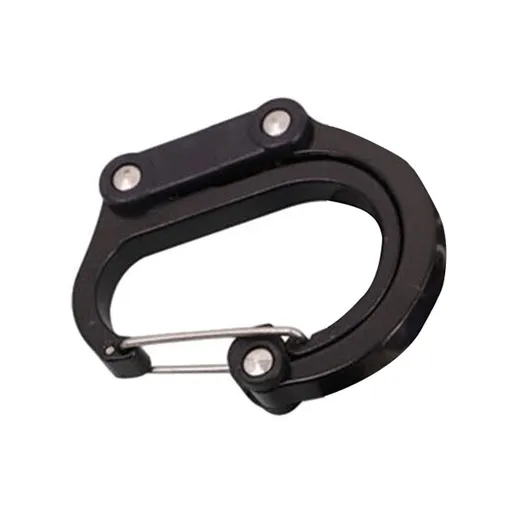 Travel Carabiner Clip Rotating Buckle Fastener for Luggage - Black