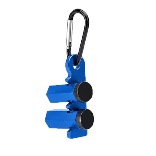 Tall Stair Gauges for Framing Square with Holder and Carabiner Stair Stringer Layout Knobs Tool for Carpentry ,Circular Saw (Blue)