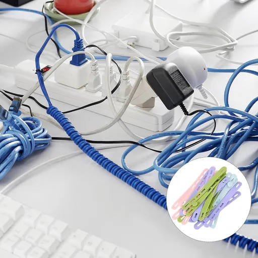 Silicone Cable Ties Assorted Color for Home Cord Organization