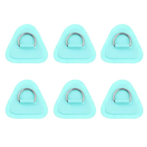 6PCS D-Ring Patch for Inflatable Boat Kayak Dinghy , D-Ring PVC Patch Stand-Up Paddleboard Canoe Rafting Green