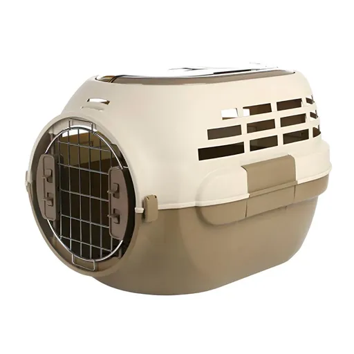 Dog and Cat Carrier Large Space Removable Sunroof Air Carrier for Pet Travel - Brown