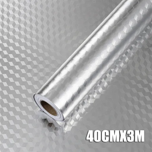 Kitchen Cleaning Supplies ! Kitchen Backsplash Wallpaper Peel and Stick Aluminum Foil Contact Paper Self, Kitchen Cleaning Appliances Promotion Include 1 Roll of Tin Foil Silver