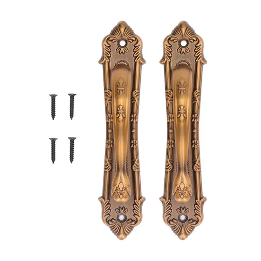 Barn Door Handle Heavy Duty Surface Mounted Bronze 2 Piece
