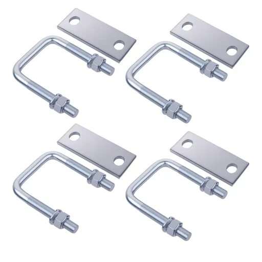 Leaf Spring Clamp Kit Fits Leaf Springs Up, Locks Leaf Springs Together For Stabilizing,Provides Better Control of Axle Torque Pack 4pcs