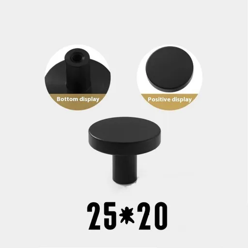 6 Pack Drawer Pulls Kitchen Cabinet Knobs Solid Round Dresser Drawer Knobs Matte Black Dresser Knobs Drawer Knobs Simple Cabinet