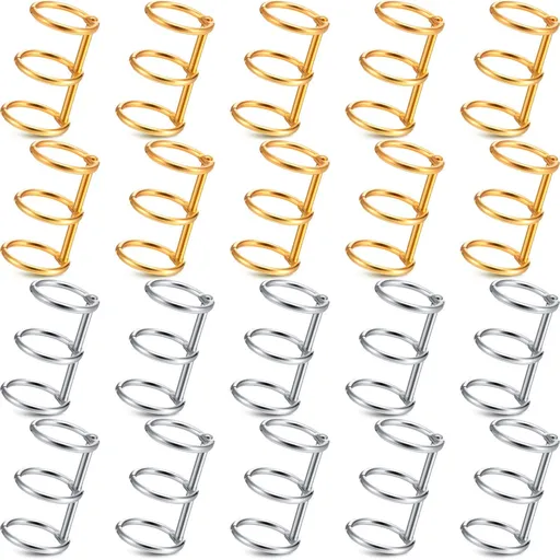 12 pcs 3 Ring Metal Loose Leaf Binders Book Rings with 20 mm Inner Diameter for DIY Travel Diary, Photo Album, Binding Spines