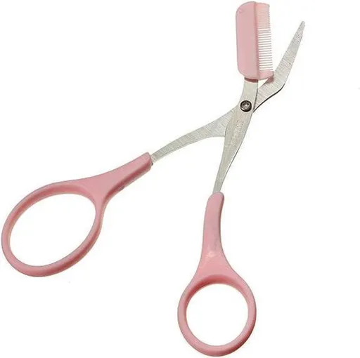 Eyebrow Scissors | Small Eyebrow Scissors | Eyebrow and Eyelash Scissors | Scissors and Trimmer | Pink