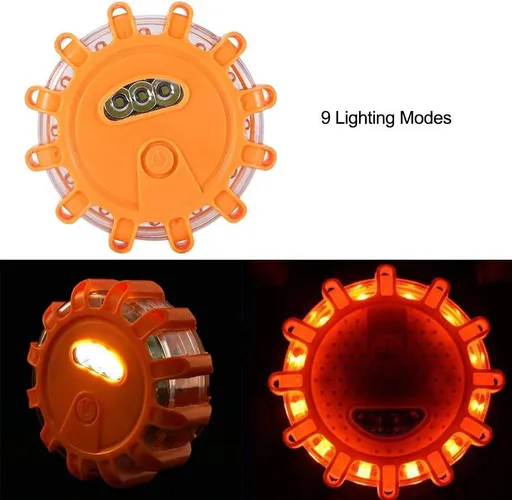 Warning Night Light,Multimodes Waterproof Magnet Flashing LED Lamp,Roadside Emergency Safety Flare Light for Traffic Warnings