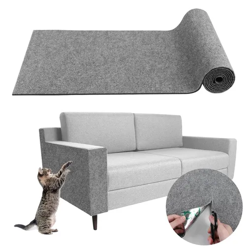 Cat Scratching Pad DIY Cat Accessory Cat Furniture Protection Cat Climbing - Gray - Size 15.8''×118''