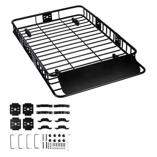 Roof Rack Cargo Basket 200 LBS Capacity Extension 64"x39"x6" for SUV Truck