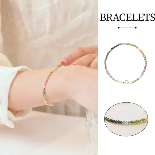 Extremely Fine 2mm Rainbow Bracelet Women Gradient Colorful Jewelry for Fashion