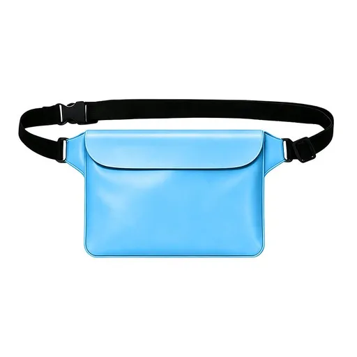 Waterproof PVC Waist Bag Touchscreen Compatible Pouch Blue