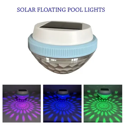 Solar Floating Pool Lights with Multicolor Glow, Two Shape Options (Peach & Diamond), Automatic Day Charging Night Illumination, Waterproof Durable Design for Pools, Bathtubs, Fountains, Aquariums, and Spa Decorative Ambiance (2PCS（Pattern Light Effe
