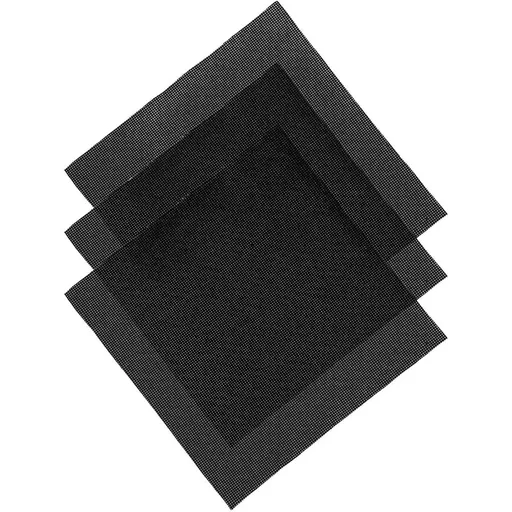 3Pcs Cross Stitch Cloth Black Medium Grid for Embroidery DIY Handcrafts Sewing Projects