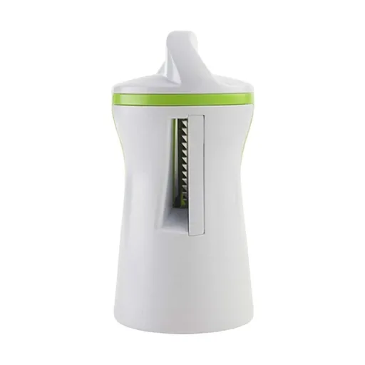 Vegetable Spiralizer,3-in-1 Handheld Zucchini Noodle Maker with Stainless Steel Blades,Compact Veggie Slicer for Carrot Cucumber,5.5x2.8in Green