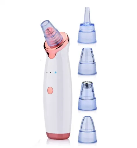Blackhead Remover Pore Vacuum, Facial Pore Cleanser for Face Care with 5 Probes, USB Rechargeable, Blackhead Remover(White)