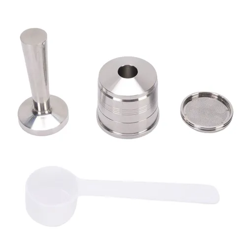 Reusable Coffee Pod Fit for Illy X7 Y3 Y5 Coffee Machine Refillable Stainless Steel Coffee Capsule Coffee Tamper Spoon Brush