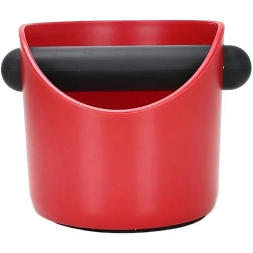 Coffee Knock Box Coffee Knock Box Grounds Container Anti Slip Dump Bin Grind Barista Goods Cafe Bar Accessories(Red)