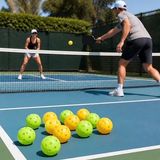 12PCS Outdoor Pickleballs Set 40 Hole Pickle Balls for Court & Backyard Play
