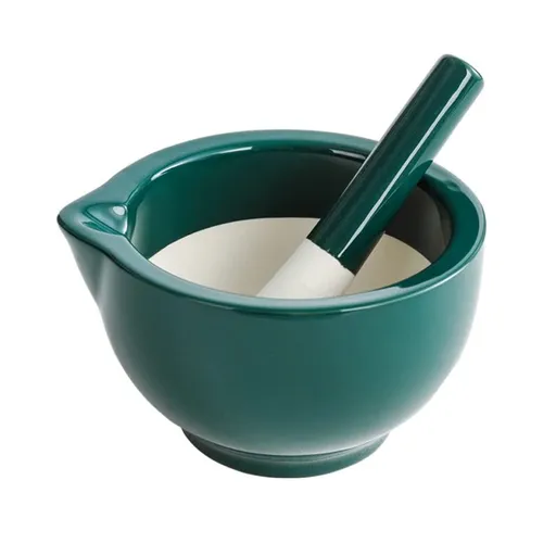Porcelain Mortar and Pestle Spice Garlic Herb Grinder, Mixing Grinding Bowl Crusher Set, Restaurant Kitchen