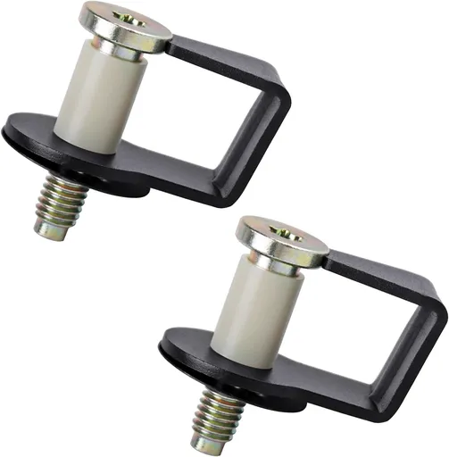 2 Pack Door Striker Bolts Set Includes Bushing Compatible with 1980-1997 Ford / 1987-89 Lincoln / 1981-90 Mercury Door Latch Lock Striker Bolts Replace E9AZ5422008A / 38448