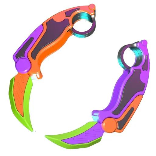 2pcs Claw Knife, 3D Gravity Knife Toy, 3D Gravity Plastic, Toy Switchblade, Printed, Printing Knife, Carrot Knife,Sensory Knife