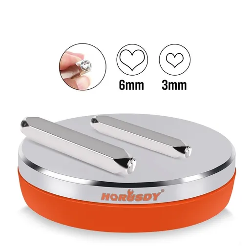 Steel Bench Block Round Jewelry Stamping Tool 3 Inch Mirror Polishing with Soft Plastic Base