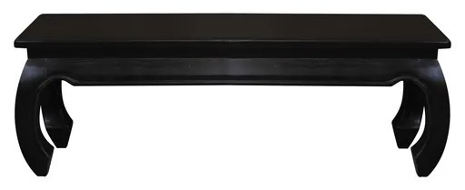 Dynasty Solid Mahogany Timber Opium Leg Bench 128 x 35 (Chocolate)
